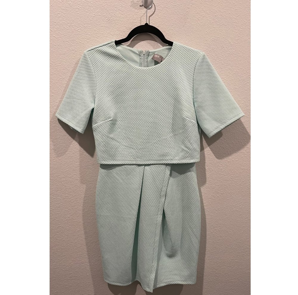ASOS Aqua Shot Sleeve Mini Dress